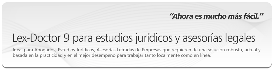 Lex-Doctor 9 para estudios jur&iacute;dicos y &aacute;reas legales
